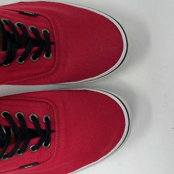 Vans  Maroon Red Authentic Low Pro Canvas Sneaker Leopard Interior - Picture 8 of 11